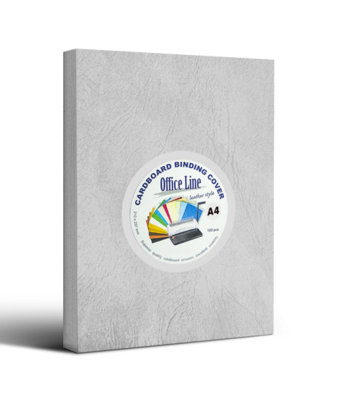 Coperta din carton pentru indosariere OfficeLine A4, "piele", alba, 100 foi